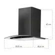 Coifa Parede Milano Gallant Vidro Curvo Preta Titanium 60cm 127V (GCO60VT1A-TT127)