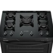 Fogão Jade Glass Piso 5 Bocas Preto Esmaltec Bivolt